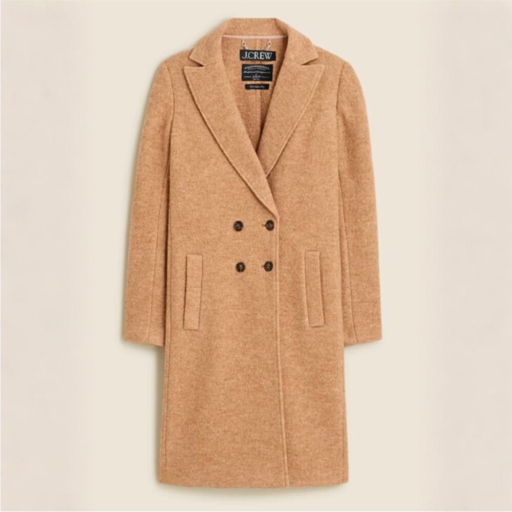 J. Crew Women's Wool Camel Coat 2
